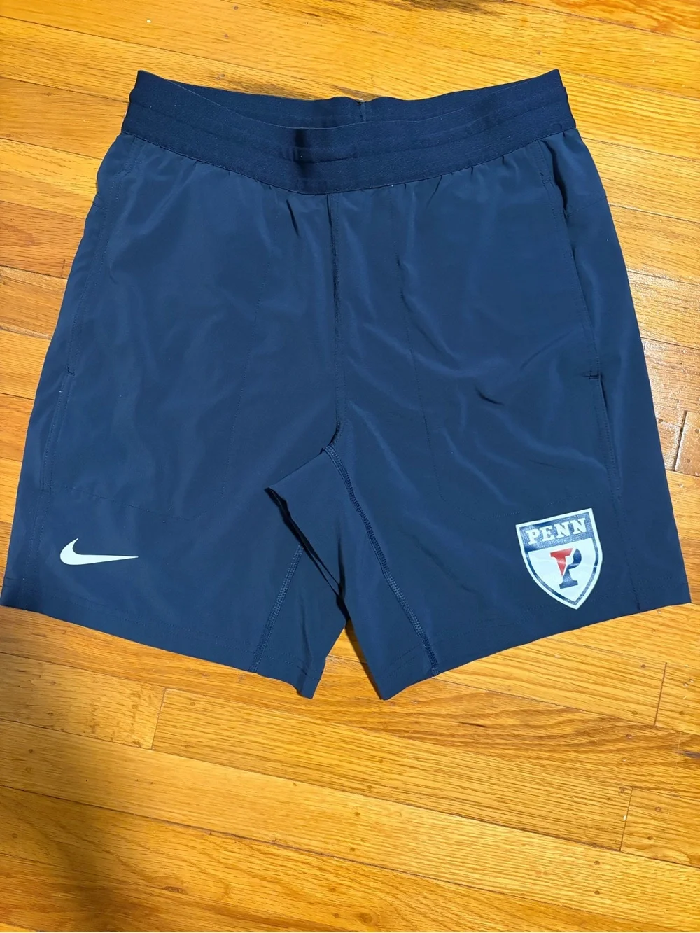 Nike Men’s Navy Athletic Shorts with Penn Crest